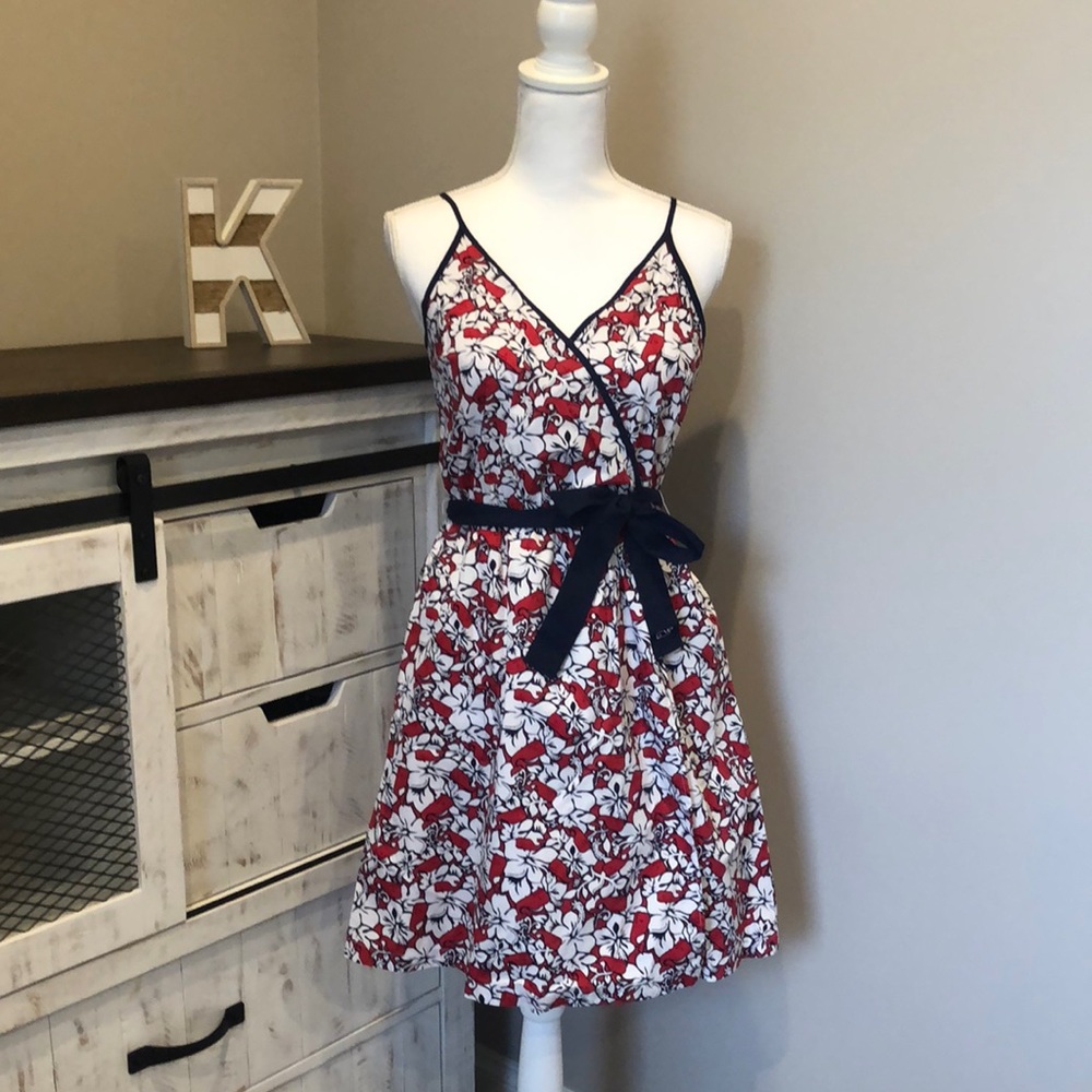 Vineyard Vines for Target Red, White, and Blue Faux Wrap Dress XS